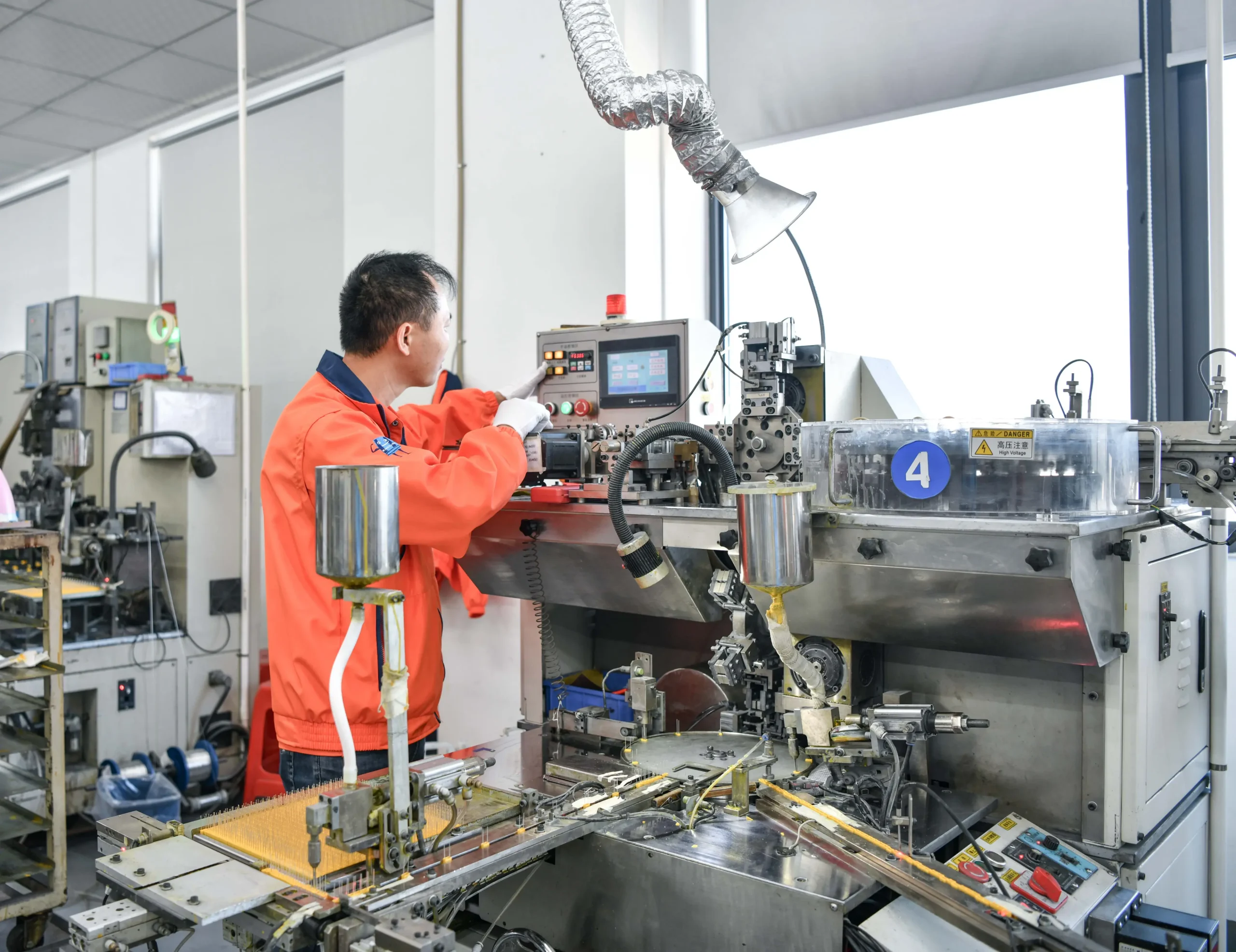 Fully automatic film winding production line