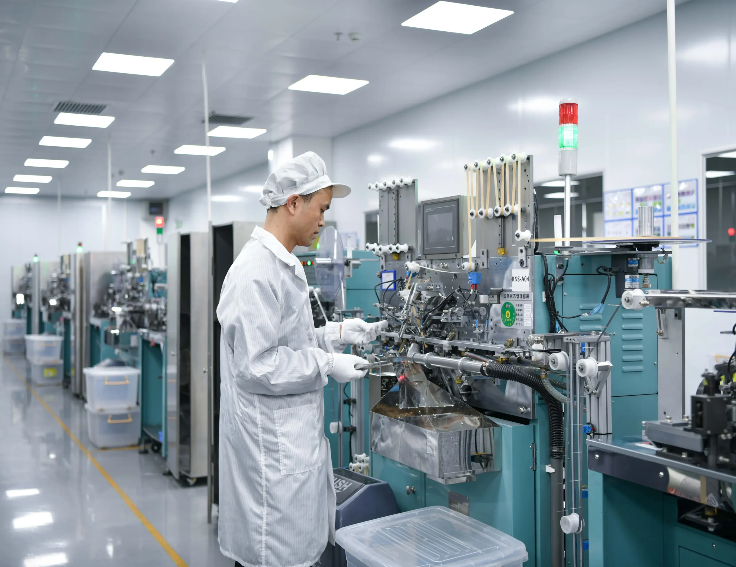 Fully automatic nail coil electrolysis production line